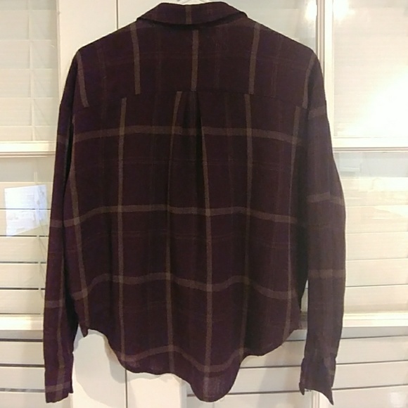 ASTR purple plaid button down - Picture 2 of 4